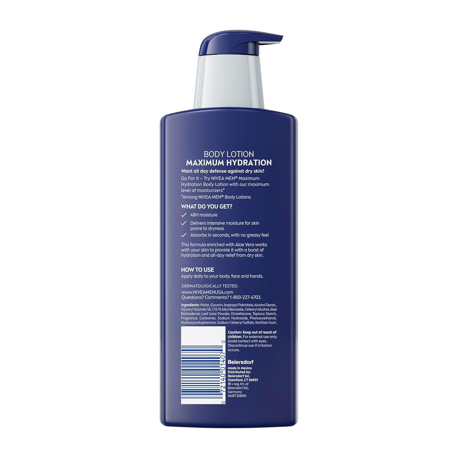 NIVEA MEN Real Madrid Moisturizer 16.9 Fl Oz – Gym Locker Room Lotion for Athletes, Fast-Absorbing Post-Workout Body Cream