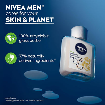 NIVEA MEN Real Madrid Post Shave Balm – Heritage Aftershave Crafted with VitaminPro Complex for Refined Daily Grooming