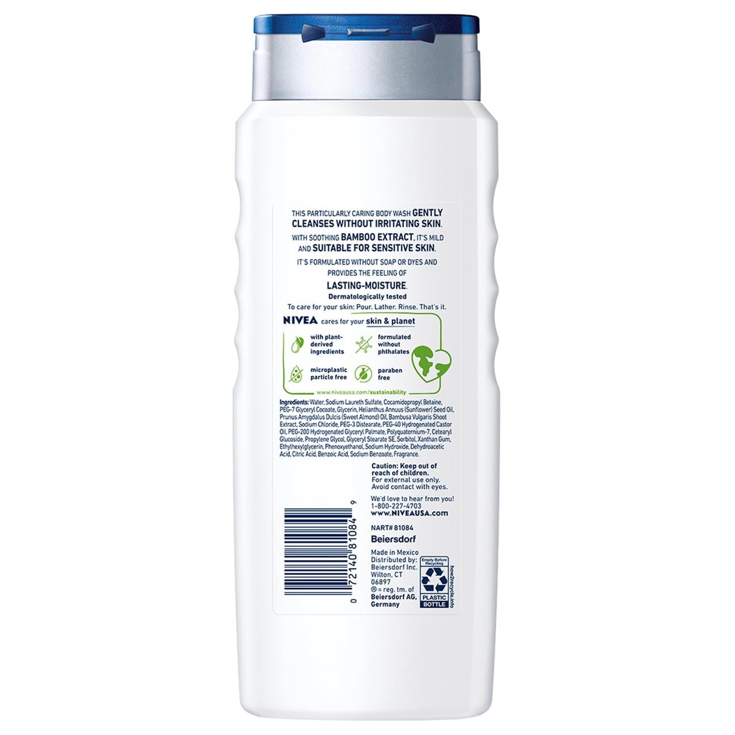 NIVEA MEN Sensitive Bamboo Body Wash – All-in-One Cleanser for the Minimalist Grooming Shelf