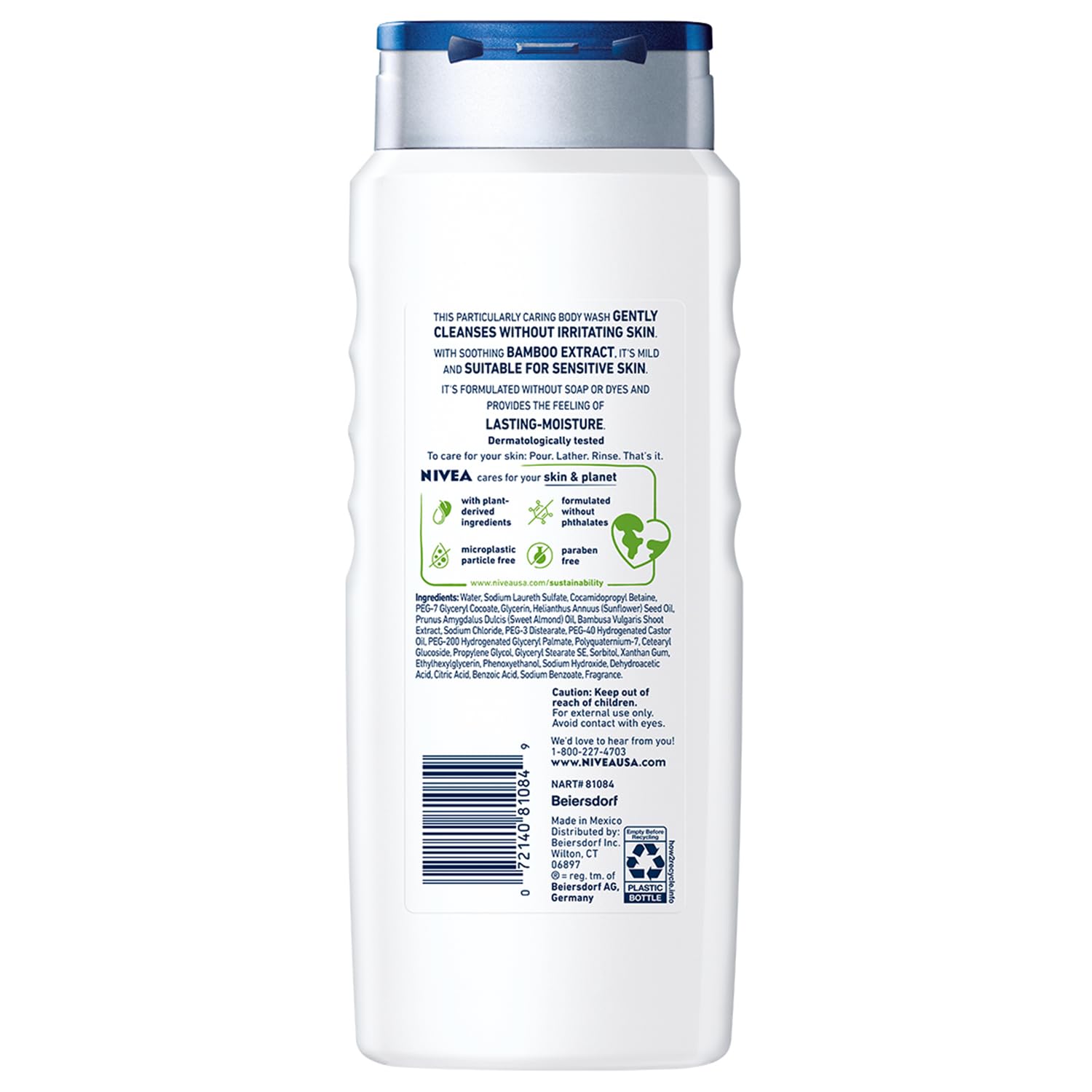NIVEA MEN Sensitive Bamboo Body Wash – All-in-One Cleanser for the Minimalist Grooming Shelf