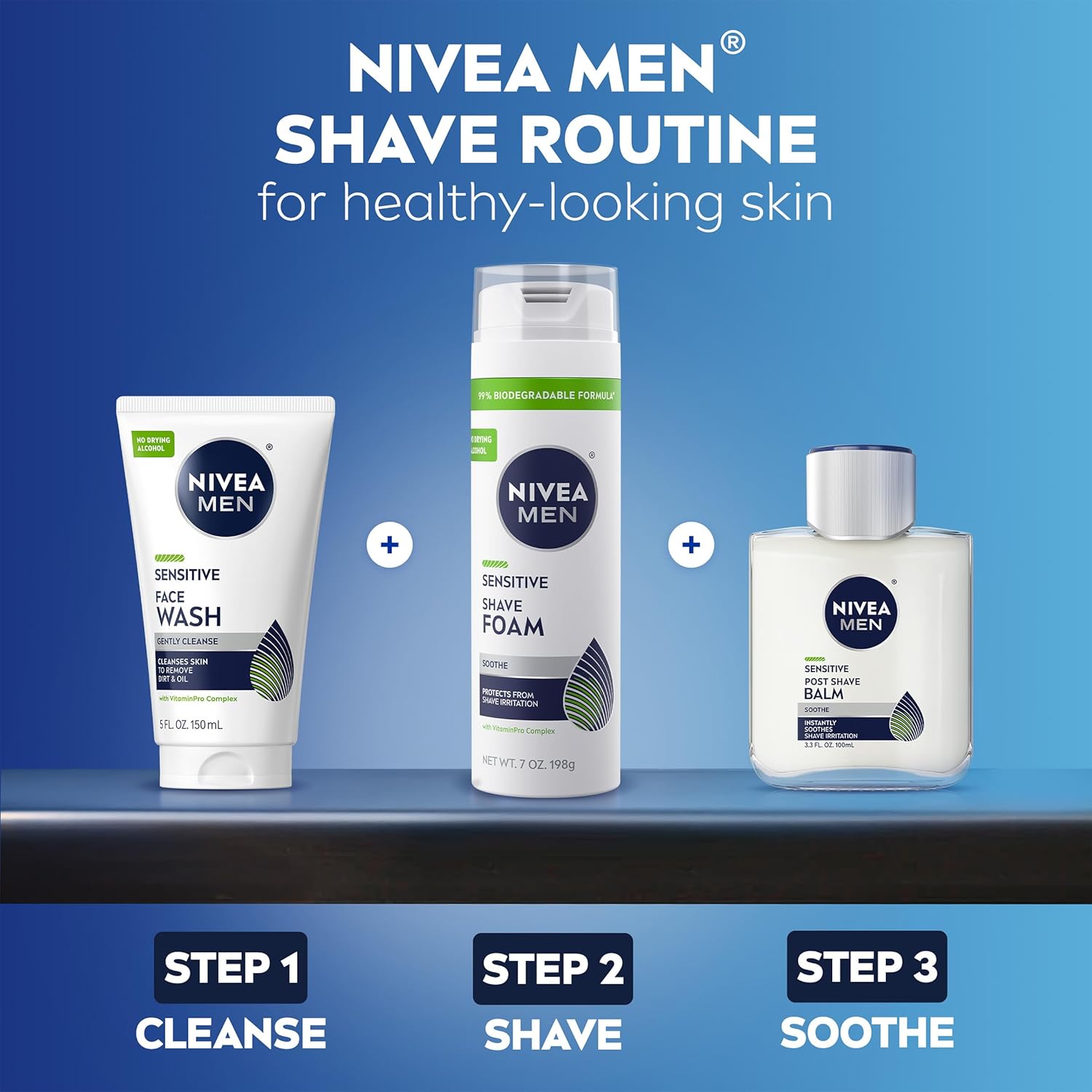 NIVEA MEN Sensitive Shave Foam – Sting-Free Sensitive Skin Shave Foam for Daily Use Without Harsh Irritants