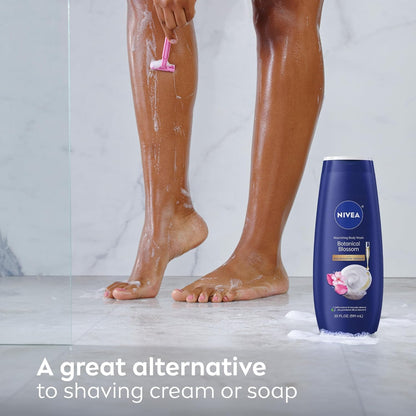 NIVEA Nourishing Body Wash Botanical Blossom – Thoughtful Self Care Gift for Mom, Hydrating Body Wash with Vitamin E for Women with Dry Skin
