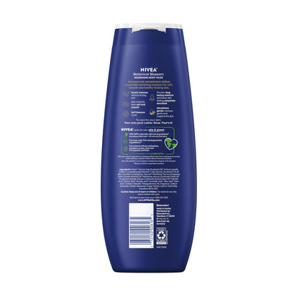 NIVEA Nourishing Body Wash Botanical Blossom – Thoughtful Self Care Gift for Mom, Hydrating Body Wash with Vitamin E for Women with Dry Skin