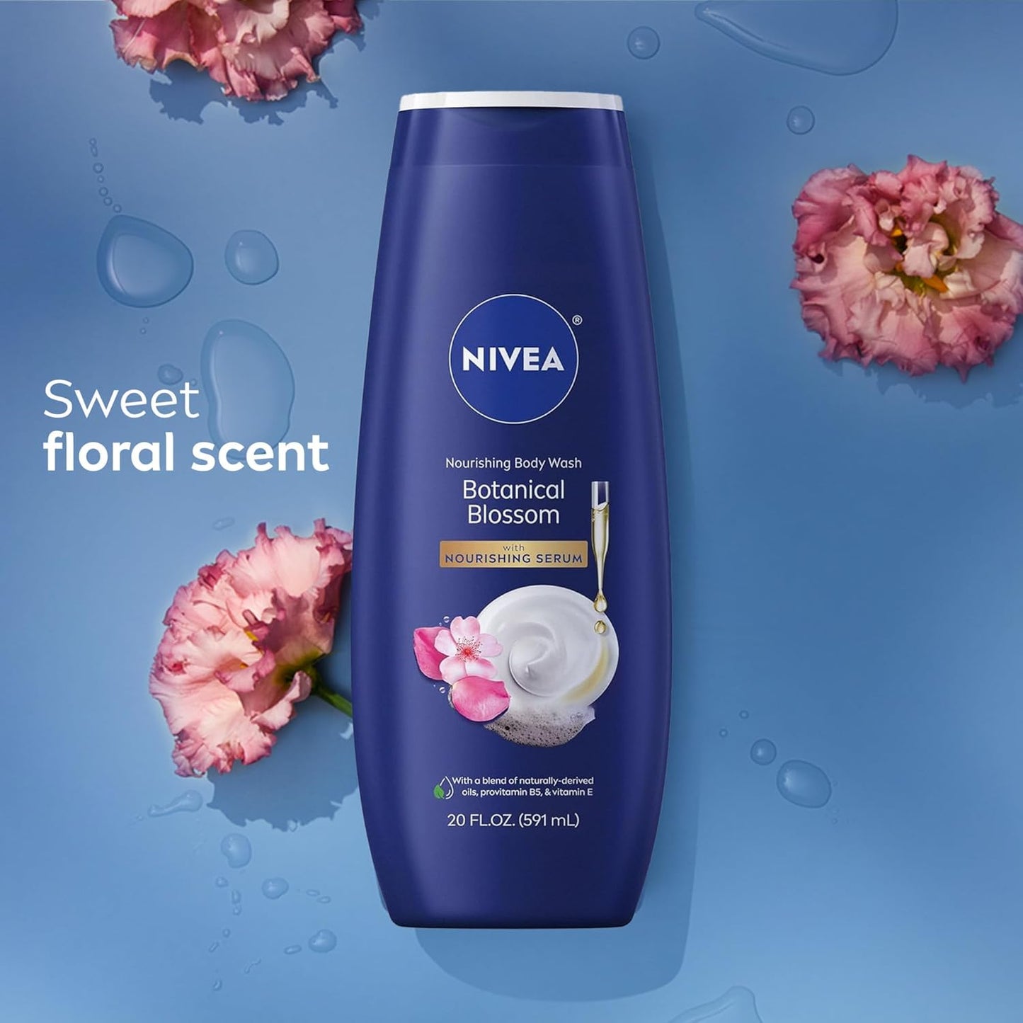 NIVEA Nourishing Body Wash Botanical Blossom – Thoughtful Self Care Gift for Mom, Hydrating Body Wash with Vitamin E for Women with Dry Skin