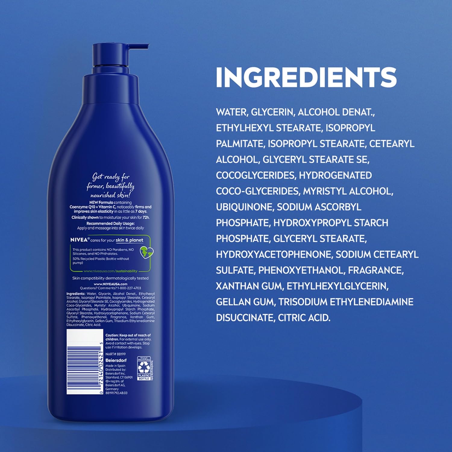 NIVEA Nourishing Firming Lotion – Elevated Skincare Indulgence for Mature Skin, 72-Hour Deep Hydration, 16.9 Fl Oz