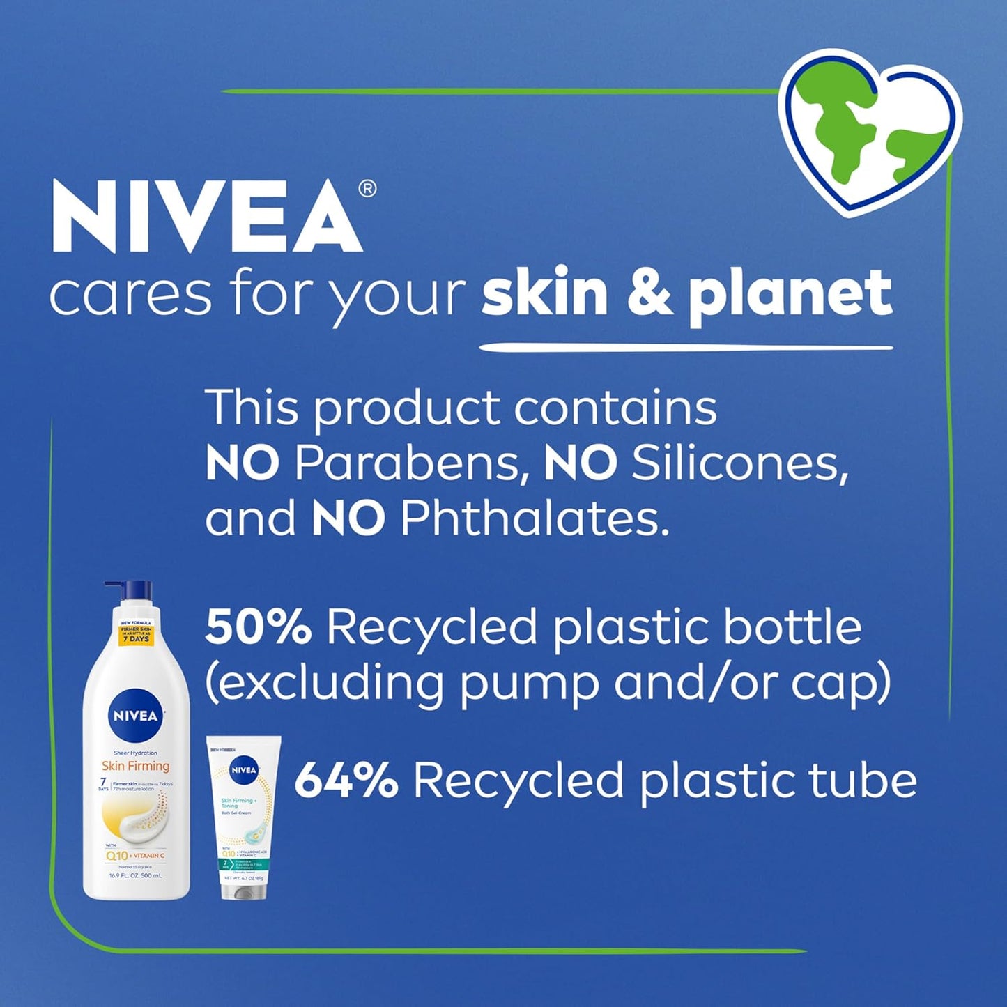 NIVEA Sheer Hydration and Skin Firming Body Duo – Gentle, Skin-Compatibility Tested Q10 and Vitamin C Formula