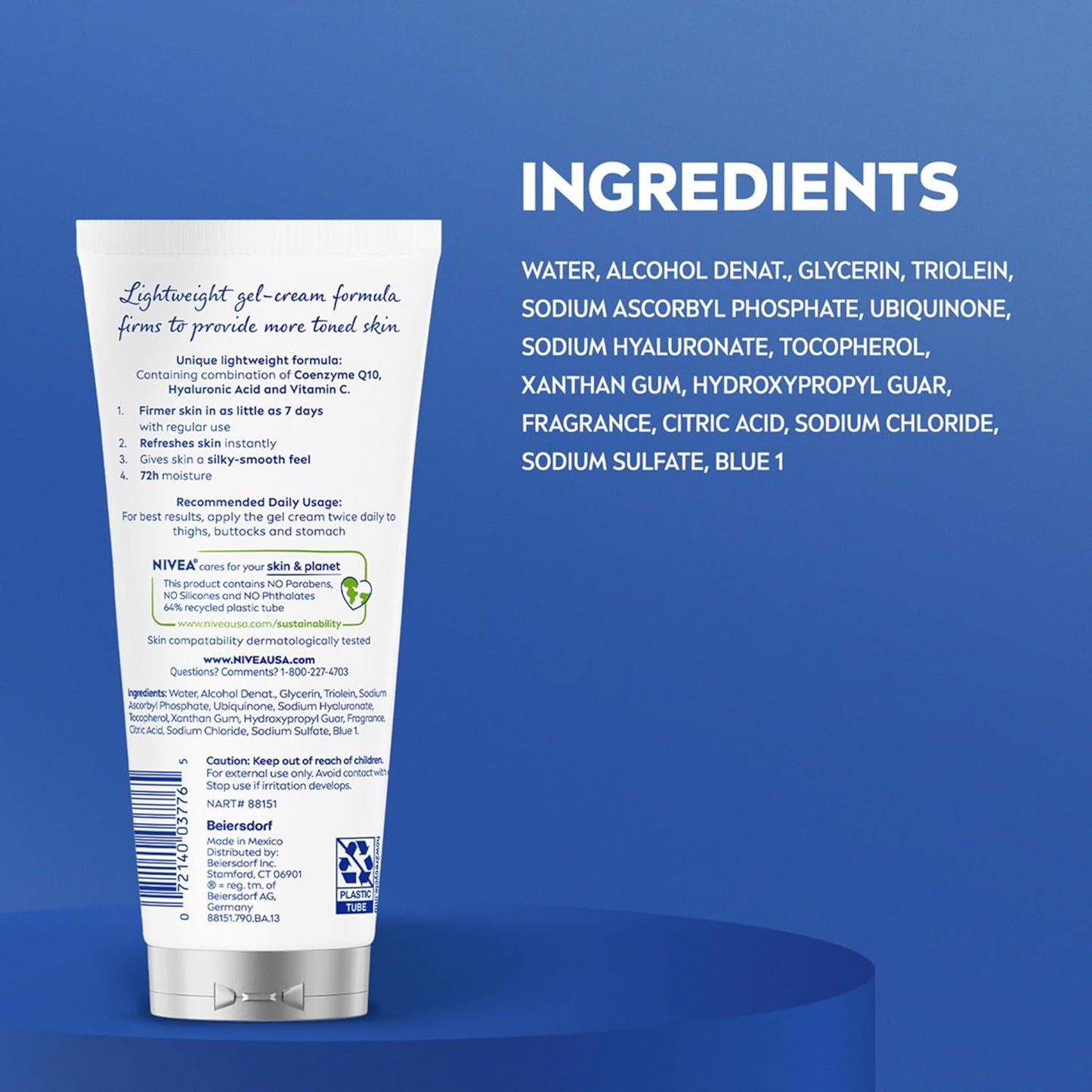 NIVEA Skin Firming Body Gel Cream – Silky Gel-Cream Texture for a Premium Post-Shower Skin Indulgence