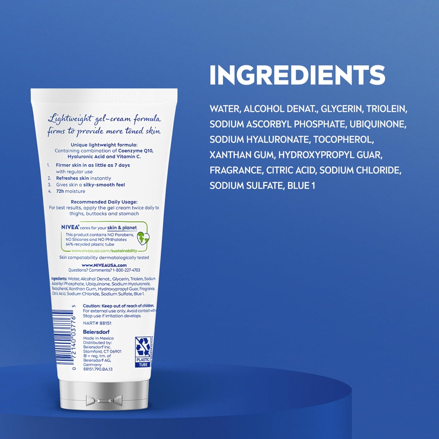 NIVEA Skin Firming Body Gel Cream – Silky Gel-Cream Texture for a Premium Post-Shower Skin Indulgence