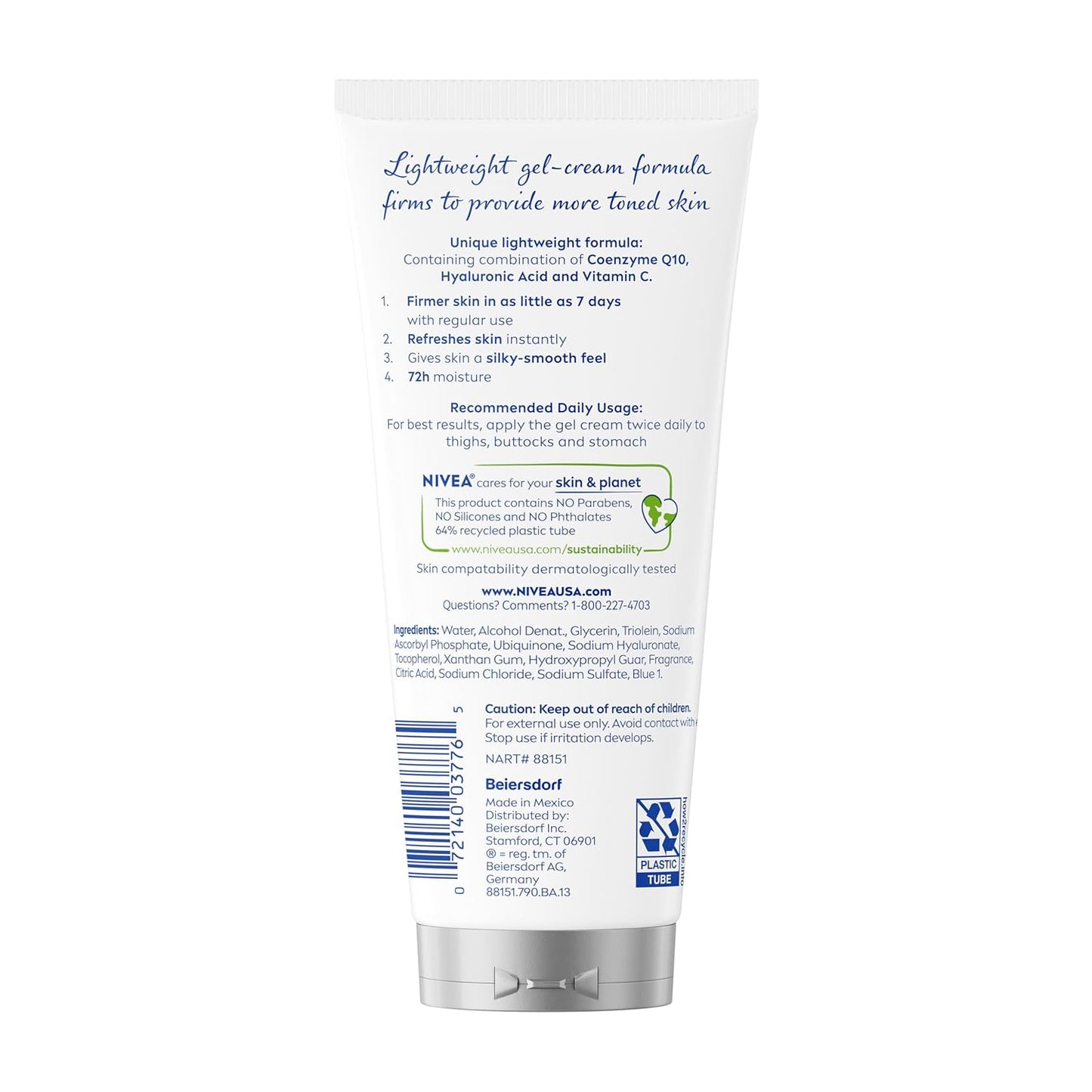 NIVEA Skin Firming Body Gel Cream – Silky Gel-Cream Texture for a Premium Post-Shower Skin Indulgence
