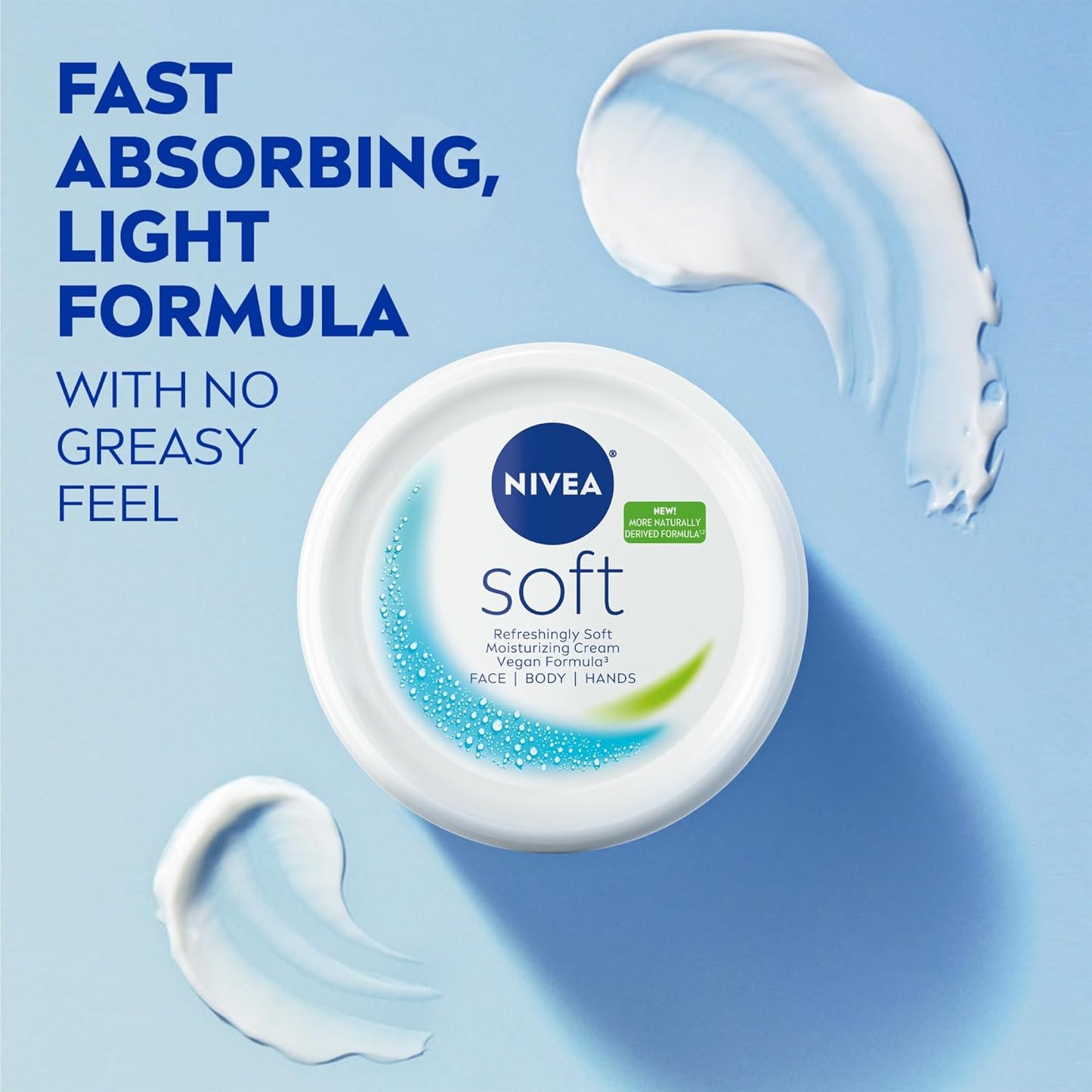 NIVEA Soft Cream – Gentle Multi-Use Lotion for Kids' Bedtime Skincare Routines, 6.8 Oz Jar