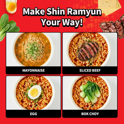 Nongshim Shin Ramyun Bowl – 3-Minute Microwave Meal for Late-Night Work Crunches