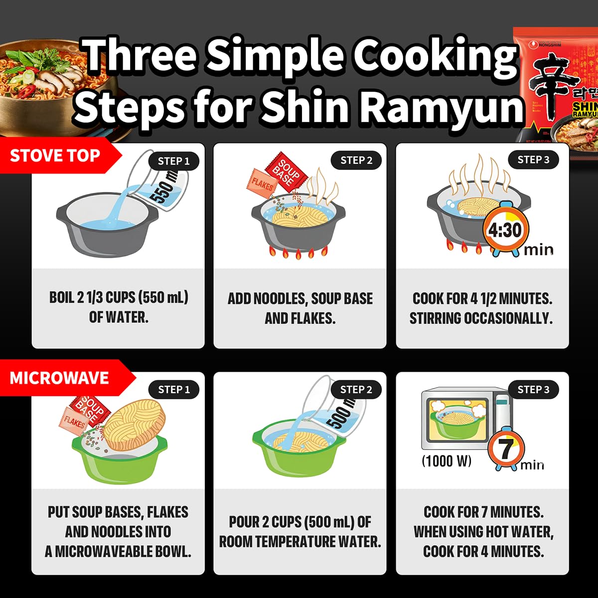 Nongshim Shin Ramyun Microwave Ramen – Fast Desk Lunch for Home Office Workdays