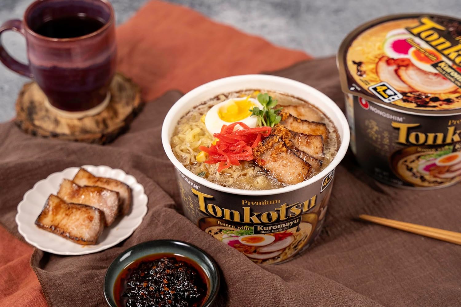Nongshim Tonkotsu Ramen Kuromayu Noodle Big Bowl, 3.56 Ounce (Pack Of 6) – Comforting Tonkotsu Bowl for Wind-Down Evenings at Home