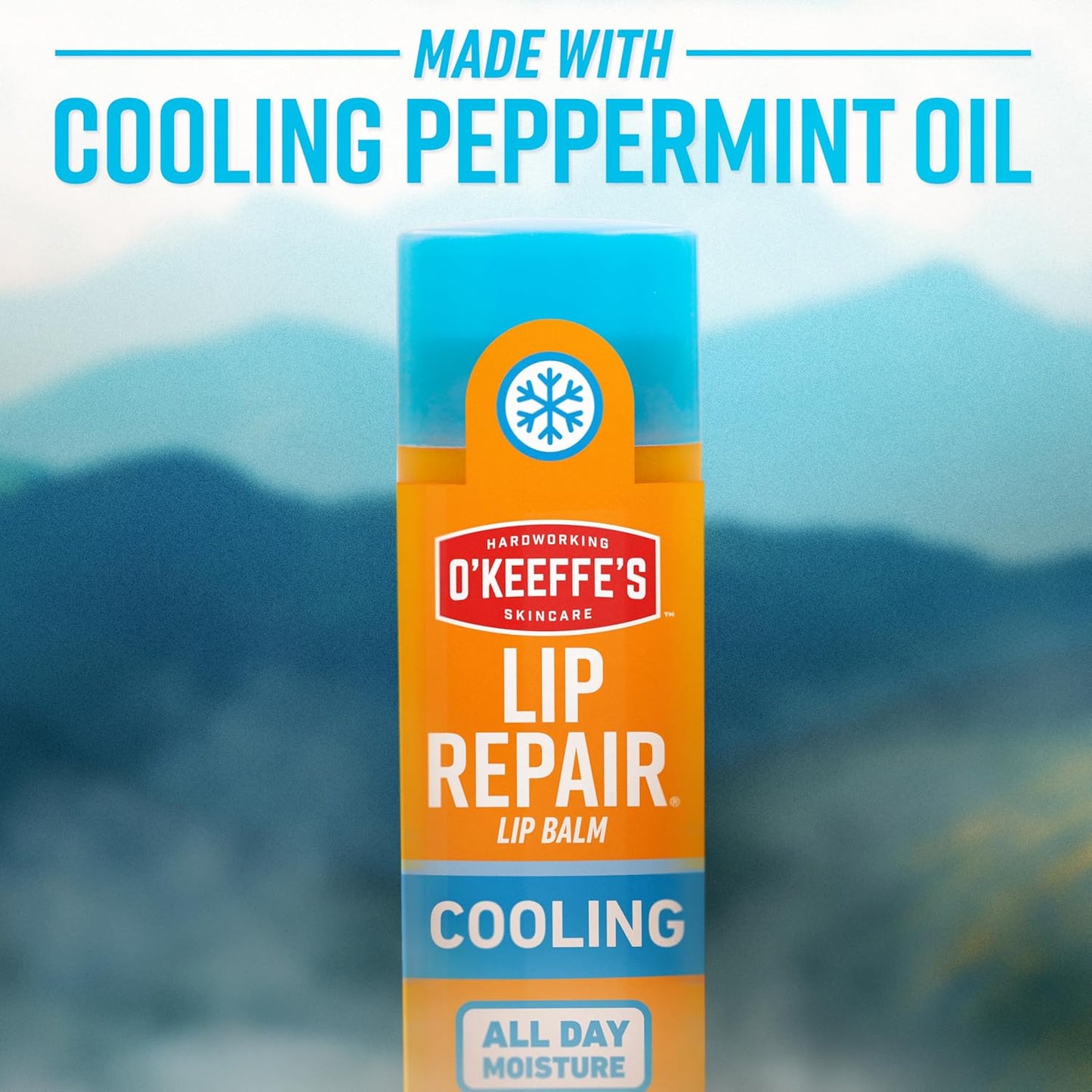 O'Keeffe's Lip Repair Cooling Relief Stick (2 Pack) – Worry-Free Lip Care for Pregnancy, Kids and Sensitive Users