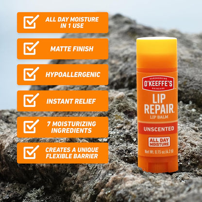 O'Keeffe's Lip Repair Stick Set - Practical Holiday Stocking Stuffer for Mom and Dad