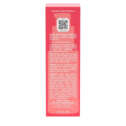 OGX Bond Protein Repair Serum – Calming Nightly Hair Treatment with Floral Scent for Frizz Control, Paraben-Free