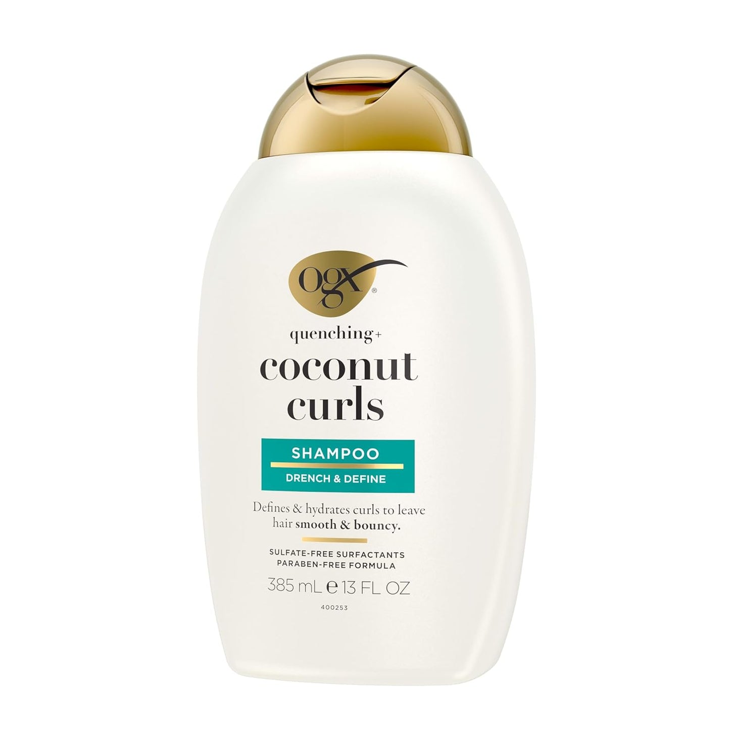 OGX Coconut Curl Shampoo – Salon-Quality Nourishing Wash for Waves and Coils, 13 fl oz