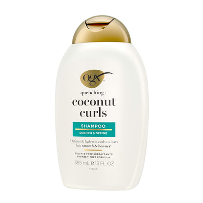 OGX Coconut Curl Shampoo – Salon-Quality Nourishing Wash for Waves and Coils, 13 fl oz