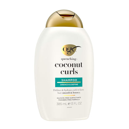OGX Coconut Curl Shampoo – Salon-Quality Nourishing Wash for Waves and Coils, 13 fl oz