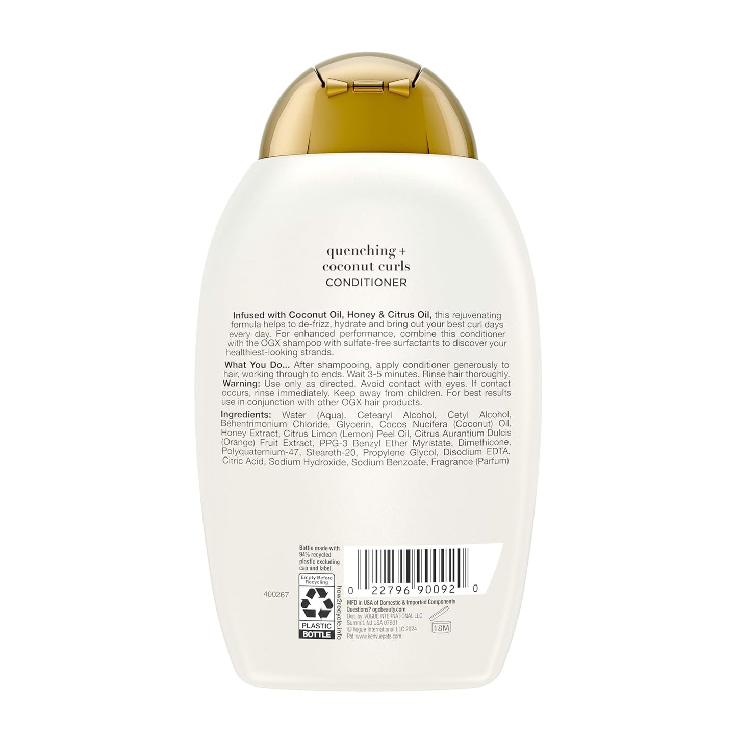 OGX Coconut Curls Conditioner – Intentional Hair Care with Three Trusted Ingredients, No Extra Frills