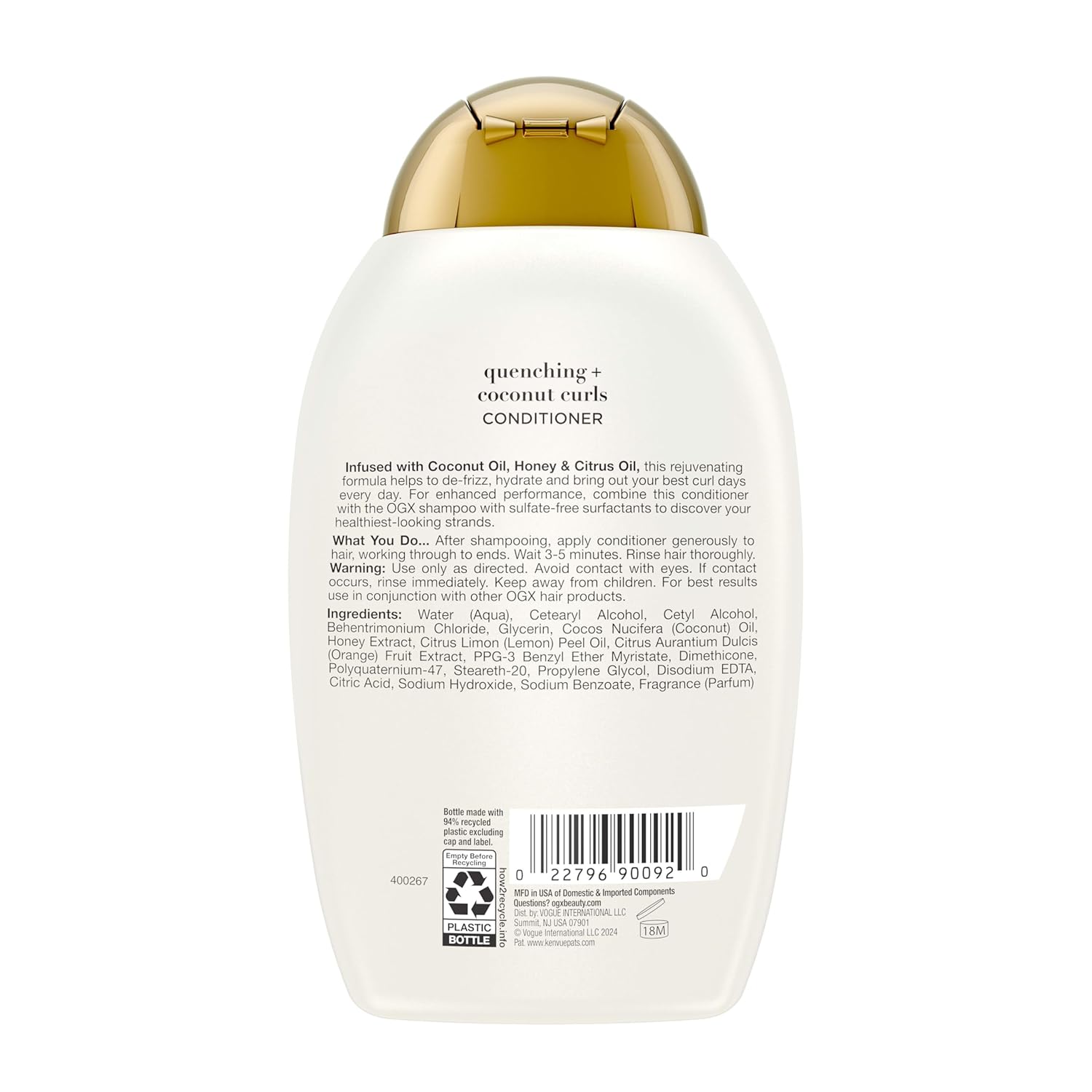 OGX Coconut Curls Conditioner – Intentional Hair Care with Three Trusted Ingredients, No Extra Frills