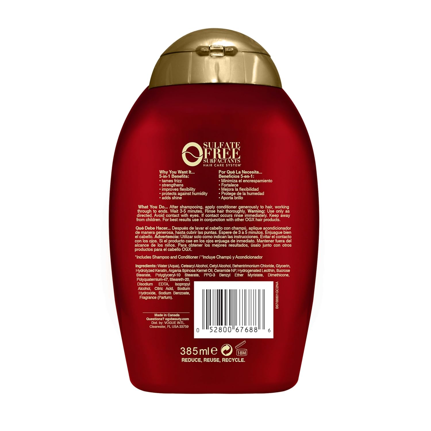 OGX Frizz-Free + Keratin Smoothing Conditioner – Fragrance-Forward Haircare for Stress-Relief Evenings