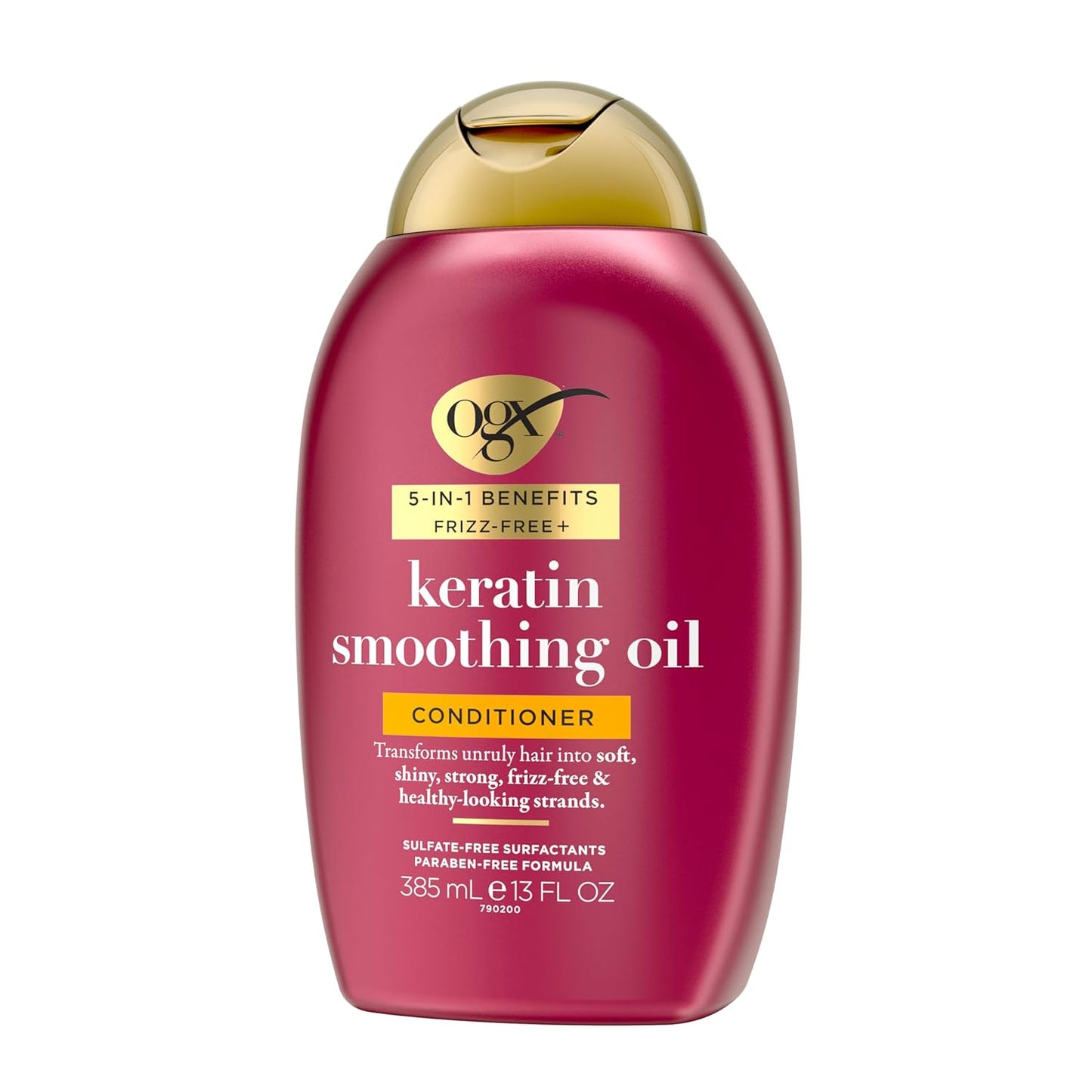 OGX Frizz-Free + Keratin Smoothing Conditioner – Fragrance-Forward Haircare for Stress-Relief Evenings