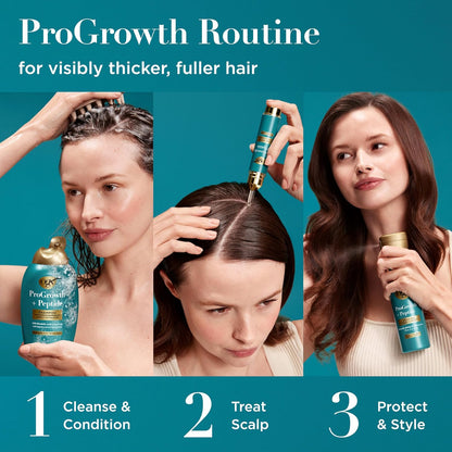 OGX ProGrowth + Peptide Scalp Serum – Mother's Day Gift for Mom, Peptide Scalp Drops for Thinning Hair