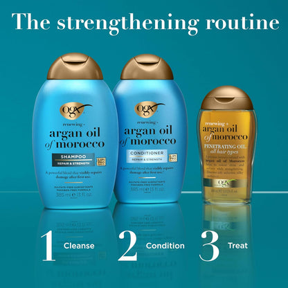 OGX Renewing + Argan Oil of Morocco Conditioner – Holiday Self-Care Gift Set Pick for Women with Dry Hair