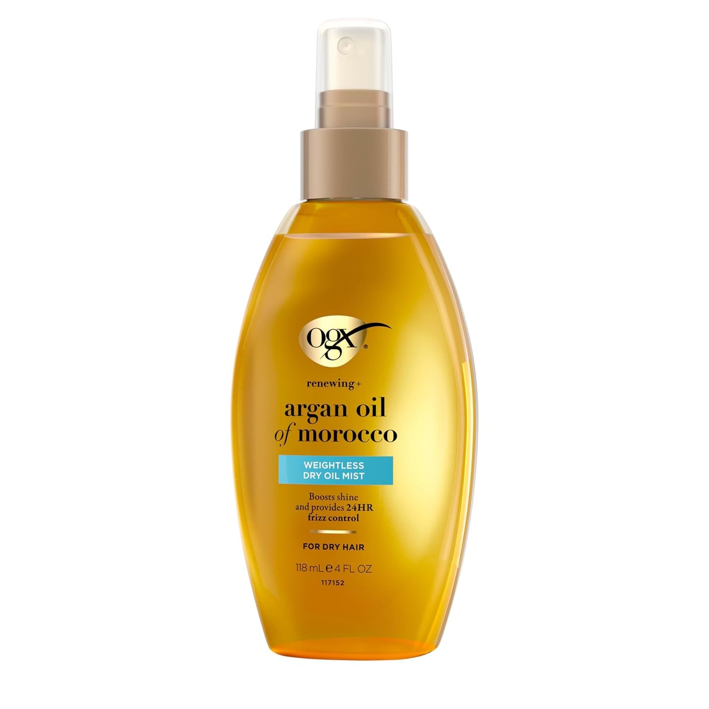 OGX Renewing Argan Oil of Morocco Weightless Healing Dry Oil Spray – Aromatherapy Wind-Down Treatment for Curly Natural Hair, 4 Fl Oz