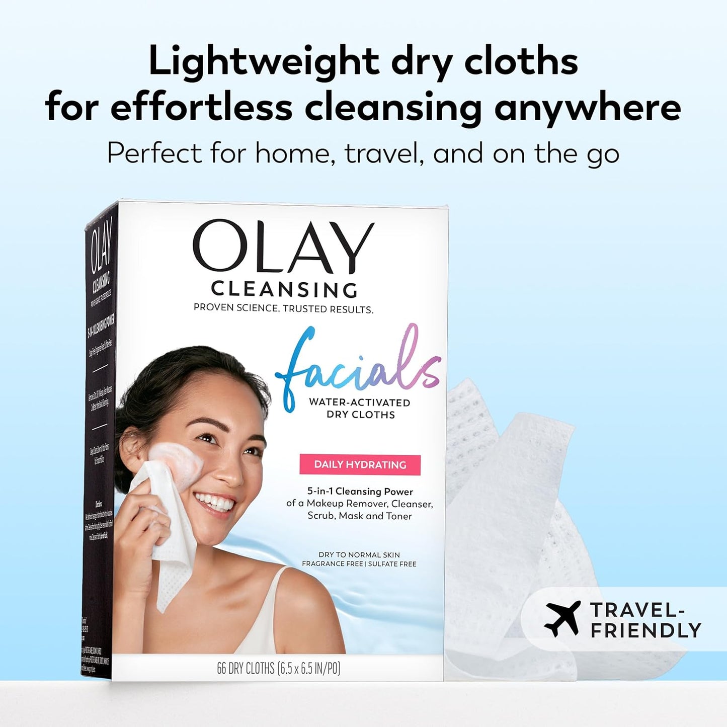 Olay 5-in-1 Face Cloths – Non-Flammable Cleansing for Sleep & Safety-First Homes