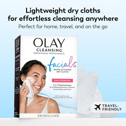 Olay 5-in-1 Face Cloths – Non-Flammable Cleansing for Sleep & Safety-First Homes