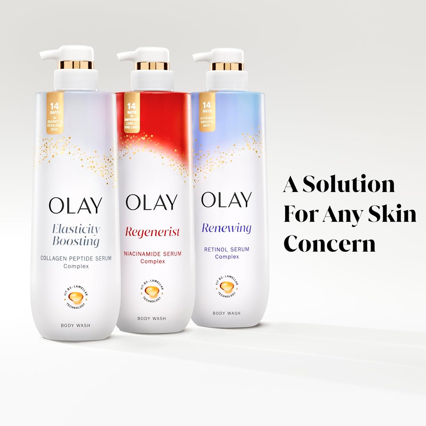 Olay Anti-Aging Body Wash – Clinically Safe Formula, No Harsh Chemicals, Gentle on Sensitive Mature Skin