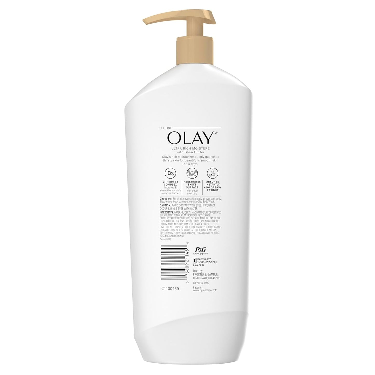 Olay Body Lotion – Simple Daily Moisturizer for Minimalist Women, Non-Greasy Formula in a Neutral Scent