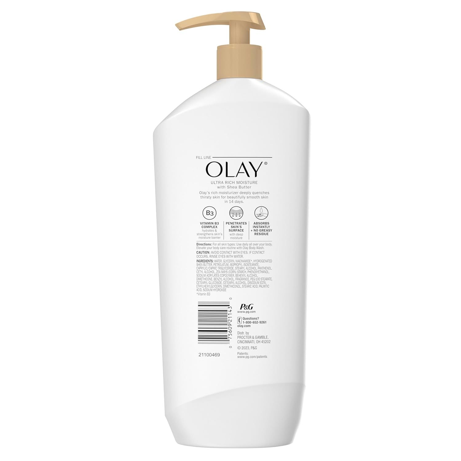 Olay Body Lotion – Simple Daily Moisturizer for Minimalist Women, Non-Greasy Formula in a Neutral Scent