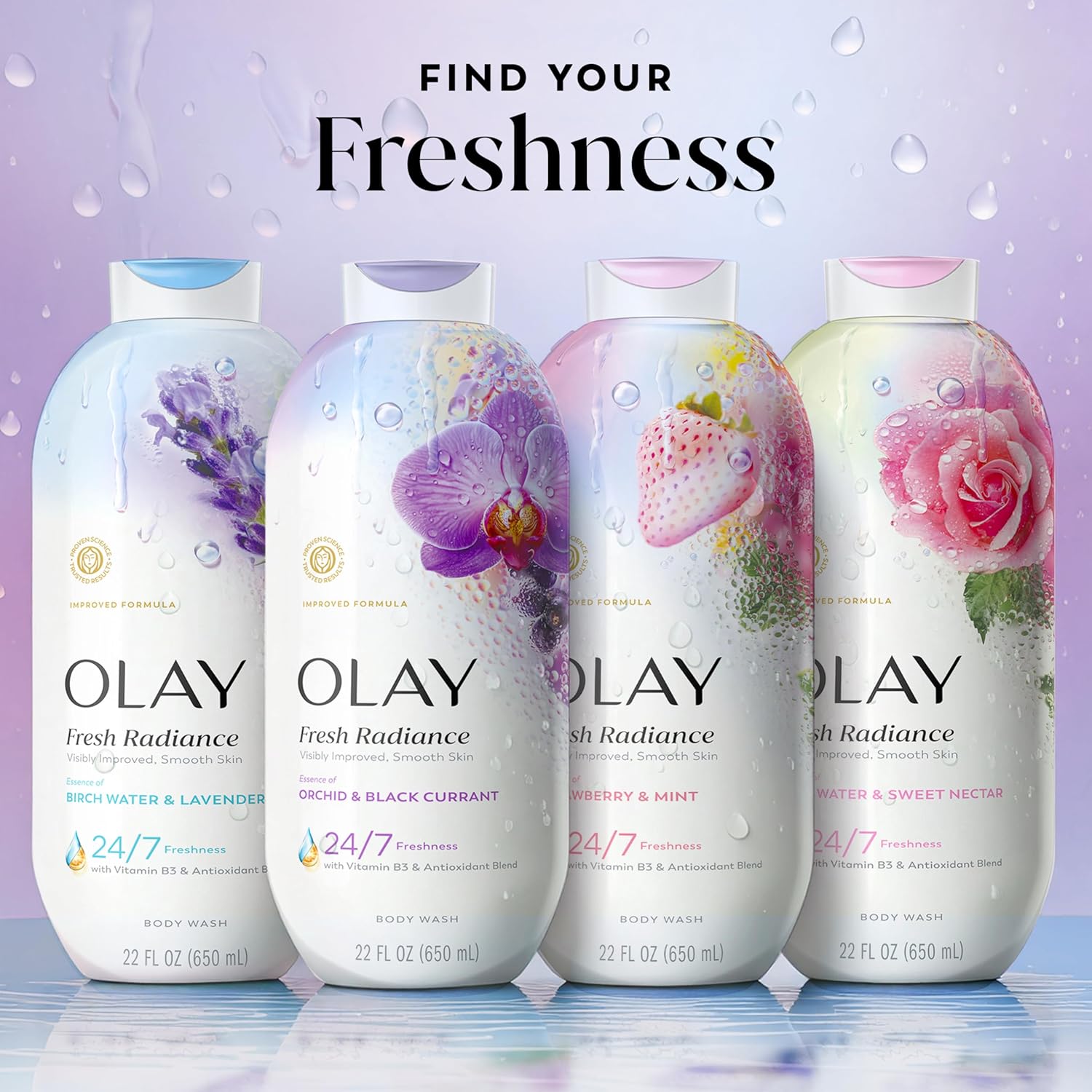 Olay Botanical Body Wash Bundle – Premium Self-Care Gift with Plant-Based Formula & Rich Scents