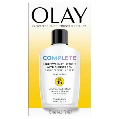 Olay Complete Daily Hydrating Face Lotion SPF 15 – Antioxidant Skincare for Mindful Wellness Routines