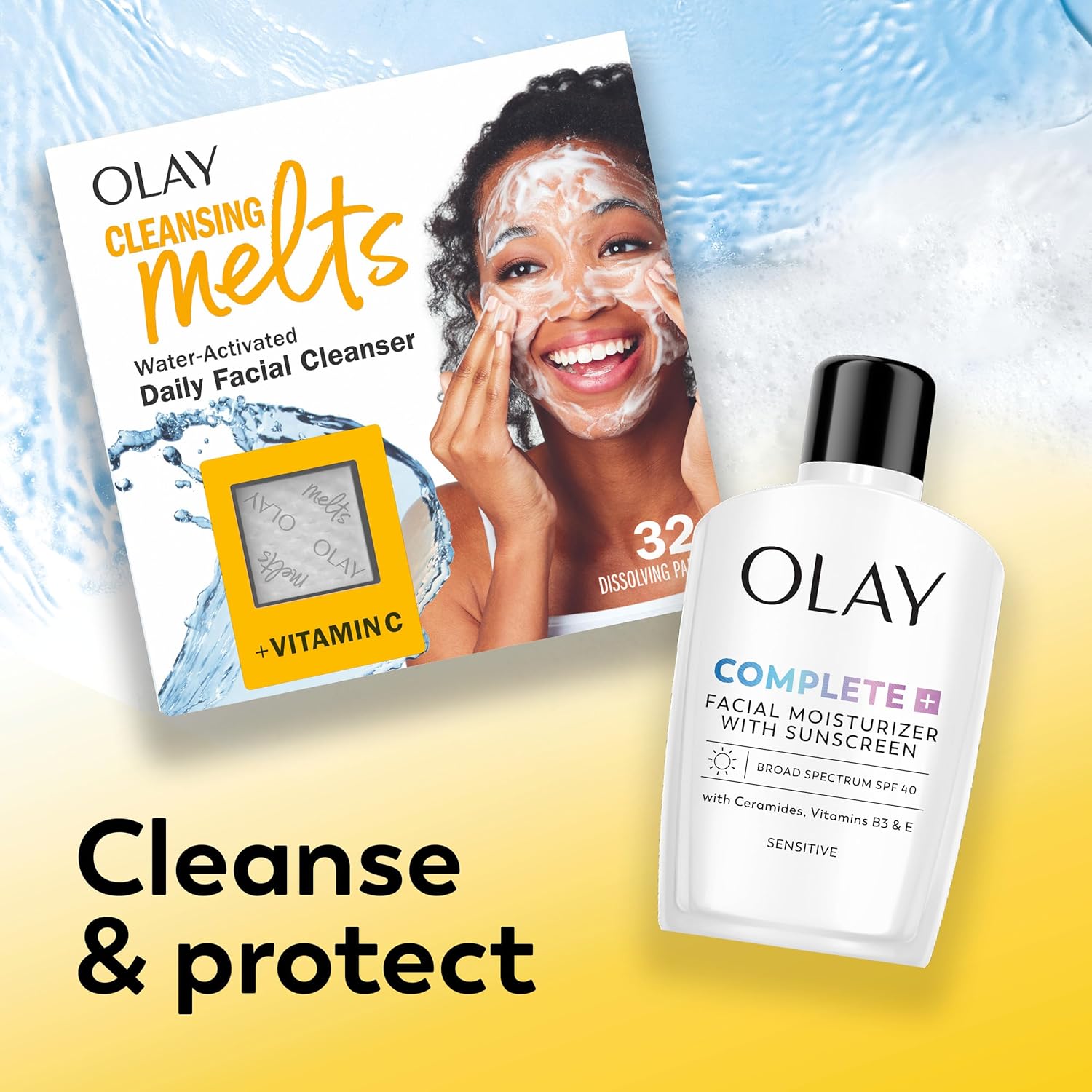 Olay Complete+ Luxury Sunscreen Moisturizer – Dermatologist-Formulated Sensitive Skin Care