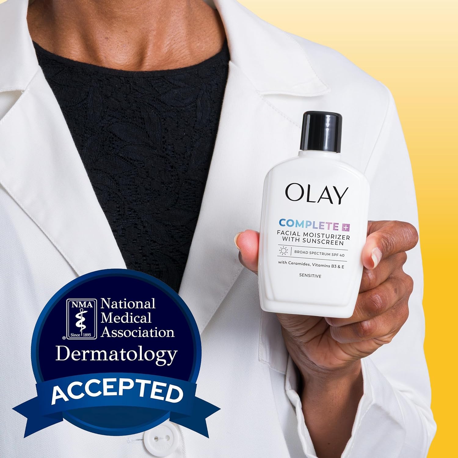 Olay Complete+ Luxury Sunscreen Moisturizer – Dermatologist-Formulated Sensitive Skin Care