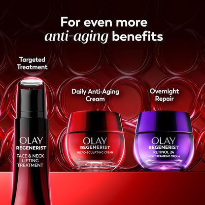 Olay Fragrance-Free Facial Cream – Calming Bedtime Routine for Sensitive, Aging Skin