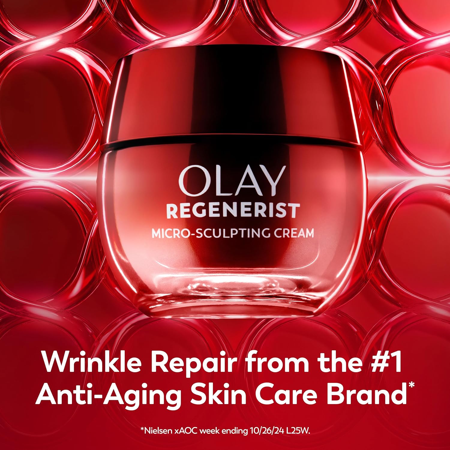 Olay Fragrance-Free Facial Cream – Calming Bedtime Routine for Sensitive, Aging Skin