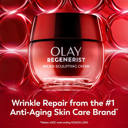 Olay Fragrance-Free Facial Cream – Calming Bedtime Routine for Sensitive, Aging Skin