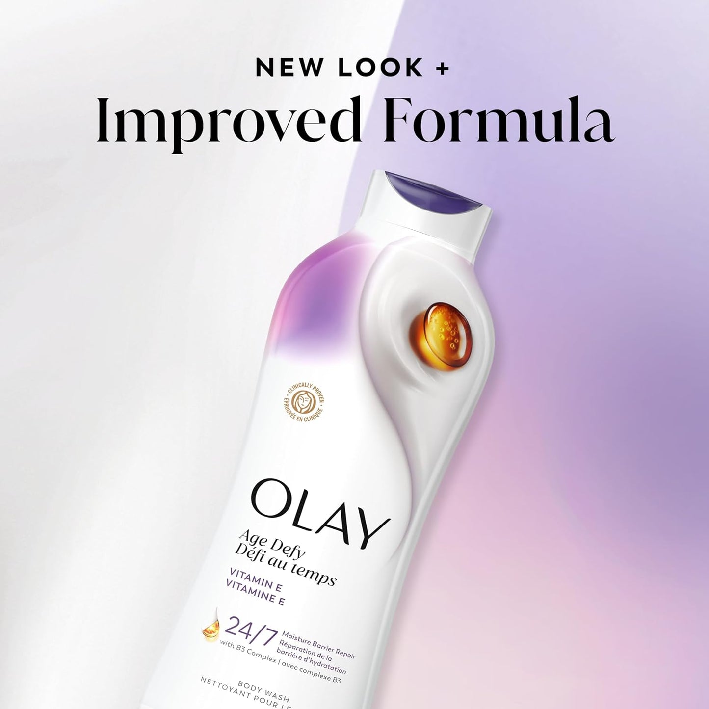 Olay Gentle Body Wash – Dermatologist-Recommended, Paraben-Free Daily Cleanser (Pack of 4)