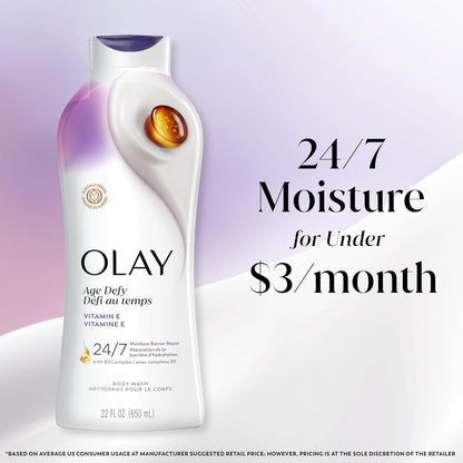 Olay Gentle Body Wash – Dermatologist-Recommended, Paraben-Free Daily Cleanser (Pack of 4)