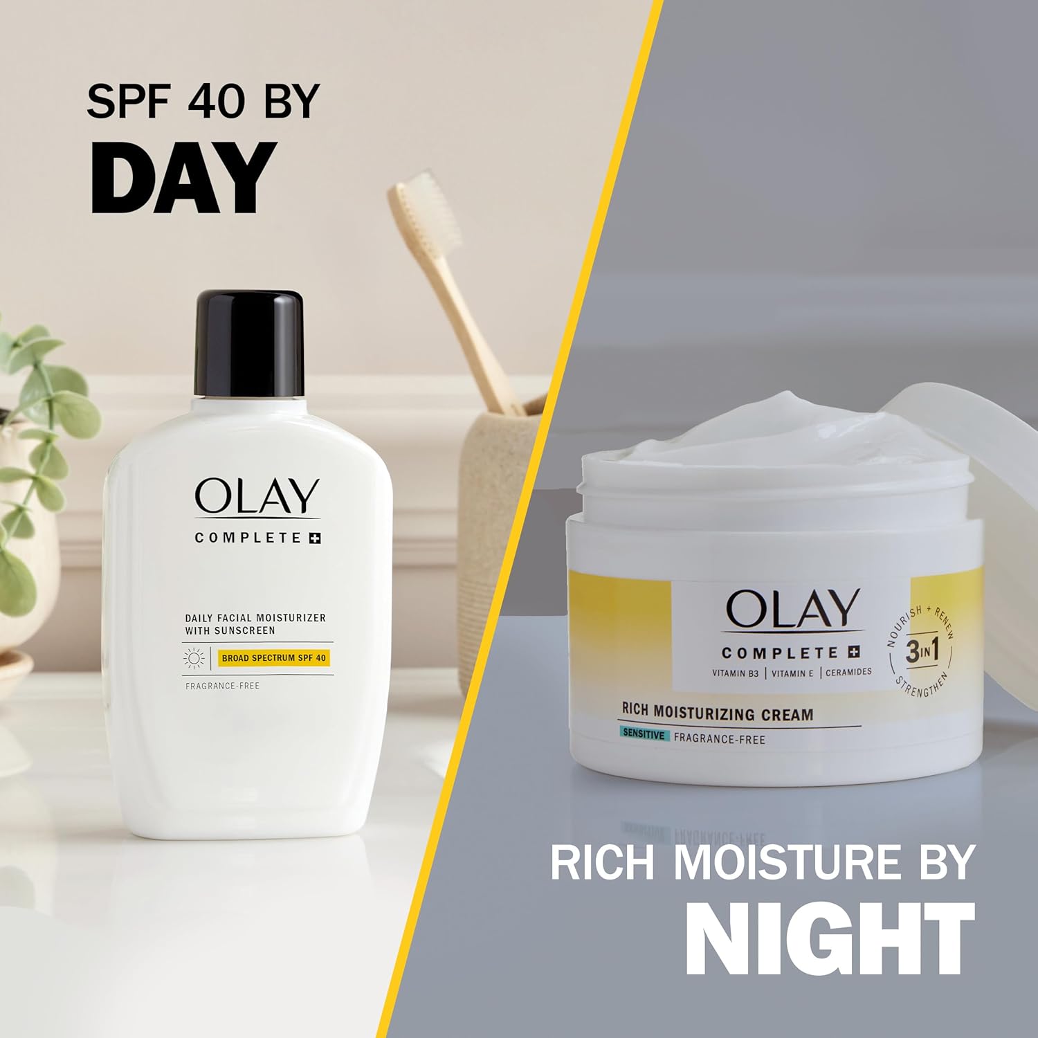 Olay Luxury Facial Hydration – Dermatologist-Formulated Cream with Ceramides & Vitamin E