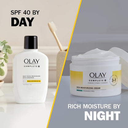 Olay Luxury Facial Hydration – Dermatologist-Formulated Cream with Ceramides & Vitamin E