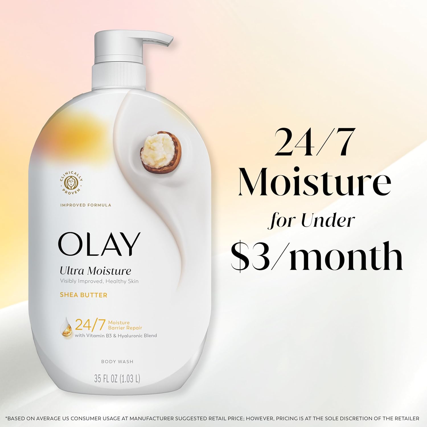 Olay Minimalist Body Wash – Paraben-Free, Phthalate-Free Cleanser for Effortless Skincare
