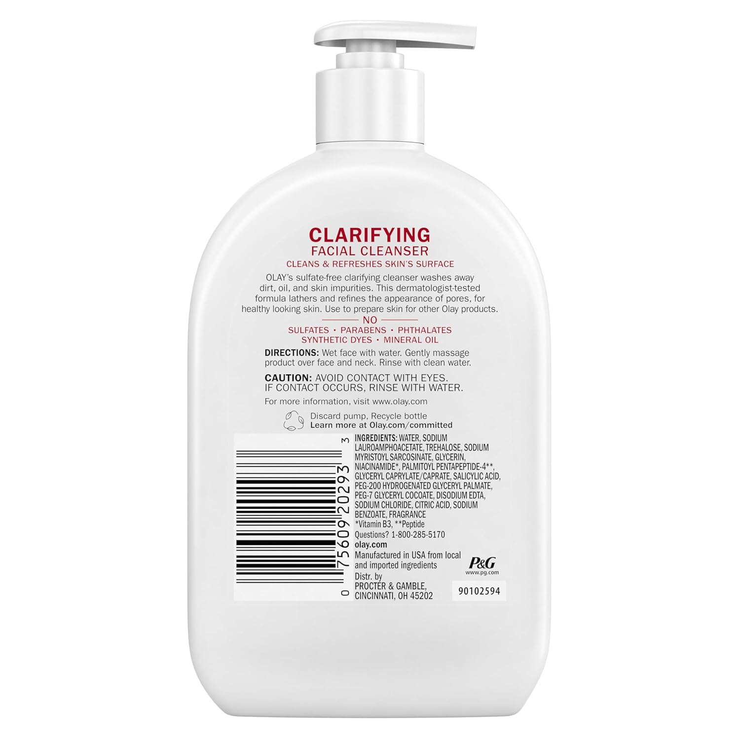 Olay Peptide & Glycerin Face Wash – Gentle Daily Cleanser for Self-Care Moments