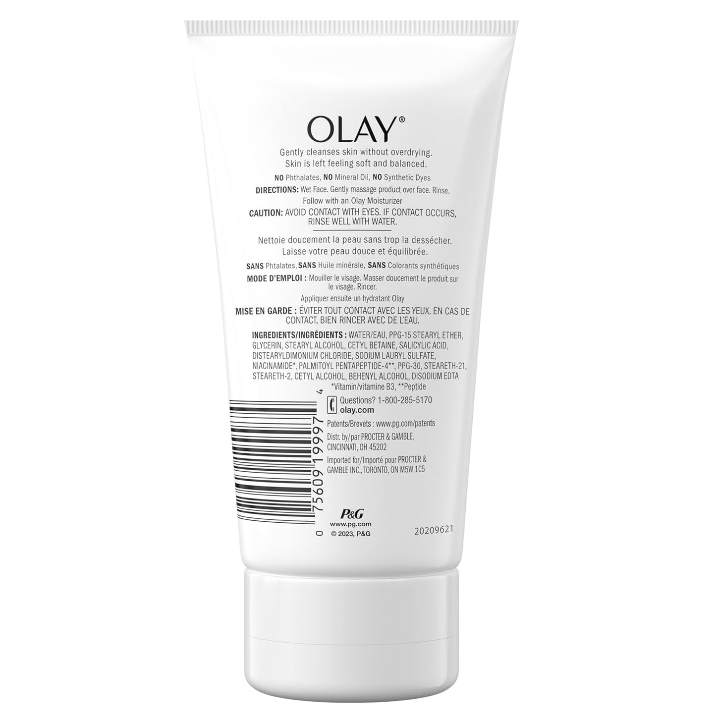 Olay Regenerist Collagen Peptide 24 Face Wash – Clean Fragrance-Free Formula for a Simple, Intentional Skincare Station