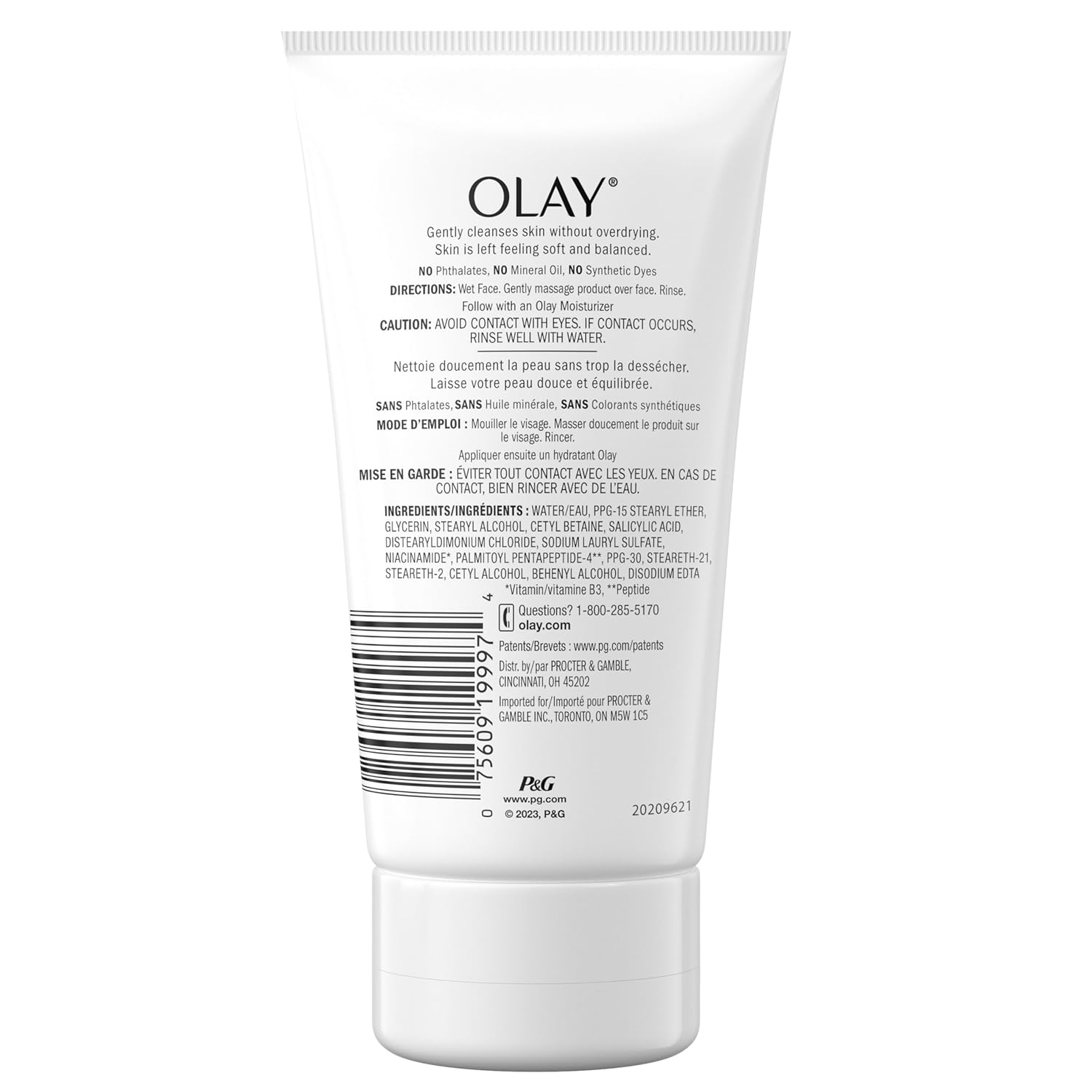 Olay Regenerist Collagen Peptide 24 Face Wash – Clean Fragrance-Free Formula for a Simple, Intentional Skincare Station